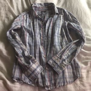 Plaid Longsleeve Button Down Tee